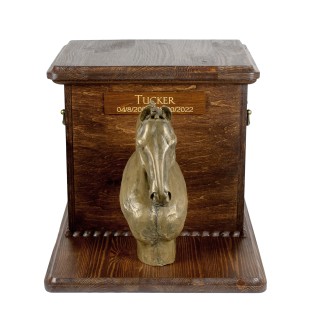 Hanoverian Horse - urn for horse ashes, large urn with a horse bust, horse ashes box by Art-Dog brand