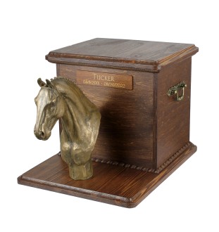 Cheval hanovrien - urne pour les cendres de cheval, grande urne avec un buste de cheval, boîte pour les cendres de cheval de la marque Art-Dog