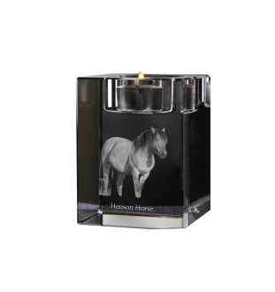 Henson Horse - Candle holder with picture of a horse, crystal tealight holder, personalised gift by Art-Dog brand