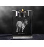 Henson-Pferd - Kerzenhalter mit Bild eines Pferdes, Teelichthalter aus Kristall, personalisiertes Geschenk der Marke Art-Dog