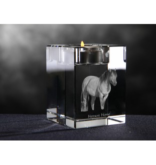 Henson Horse - Candle holder with picture of a horse, crystal tealight holder, personalised gift by Art-Dog brand