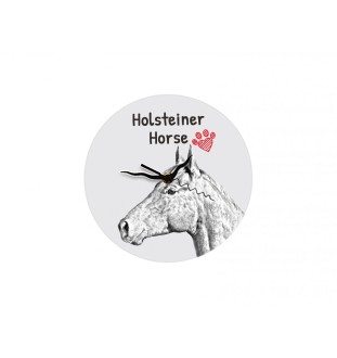 Holsteiner Pferd - Wanduhr mit Pferd, Uhr mit Druck für das Regal, personalisierte Hausdekoration der Marke Art-Dog