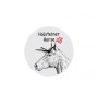 Holsteiner Horse - wall clock with a horse, shelf clock with a print, personalized home decoration from the Art-Dog brand