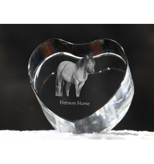 Henson Horse - a photo of a horse in crystal, a crystal heart, a unique frame with a photo from the Art-Dog brand