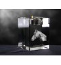 Holsteiner Pferd - Kerzenhalter mit Bild eines Pferdes, Teelichthalter aus Kristall, personalisiertes Geschenk der Marke Art-Dog