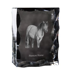 Henson Horse - kryształ ze zdjęciem konia, szklana statuetka ze zdjęciem, wyjątkowa ramka ze zdjęciem marki Art-Dog