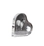 Cheval Henson - horloge en cristal avec une photo de cheval, horloge de table en forme de cœur, horloge debout personnalisée de la marque Art-Dog