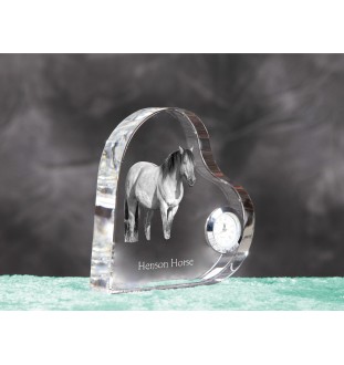 Koń Henson zegar w kształcie serca z koniem Art-Dog