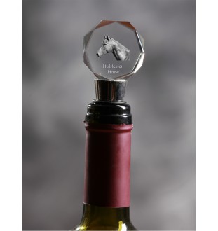 Cheval Holsteiner - Bouchon de bouteille, bouchon de vin en cristal avec image d'un cheval, cadeau personnalisé pour barman par la marque Art-Dog
