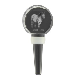 Henson-Pferd - Kristallflaschenverschluss mit Pferd, einzigartiger Weinverschluss mit Foto, personalisiertes Geschenk für Sommelier der Marke Art-Dog