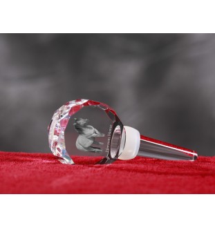 Henson Horse - Crystal bottle stopper with horse, unique wine stopper with photo, personalised gift for sommelier by Art-Dog brand