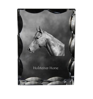 Holsteiner Pferd - crystal with a picture of a horse, glass statuette with a picture, unique frame with a picture from Art-Dog brand