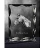 Holsteiner Pferd - crystal with a picture of a horse, glass statuette with a picture, unique frame with a picture from Art-Dog brand
