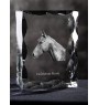 Holsteiner Pferd - crystal with a picture of a horse, glass statuette with a picture, unique frame with a picture from Art-Dog brand