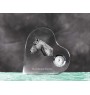 Holsteiner Horse - crystal clock with a picture of a horse, heart-shaped shelf clock, personalized standing clock by Art-Dog brand