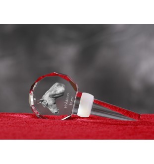 Cheval Holsteiner - Bouchon de bouteille en cristal avec cheval, bouchon de vin unique avec photo, cadeau personnalisé pour sommelier par la marque Art-Dog