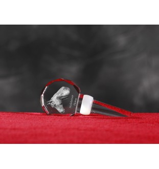 Cheval Holsteiner - Bouchon de bouteille en cristal avec cheval, bouchon de vin unique avec photo, cadeau personnalisé pour sommelier par la marque Art-Dog
