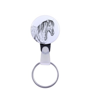 Cheval Henson - porte-clés unique avec une photo de cheval, produit fait à la main, accroche légère et pratique de la marque Art-Dog