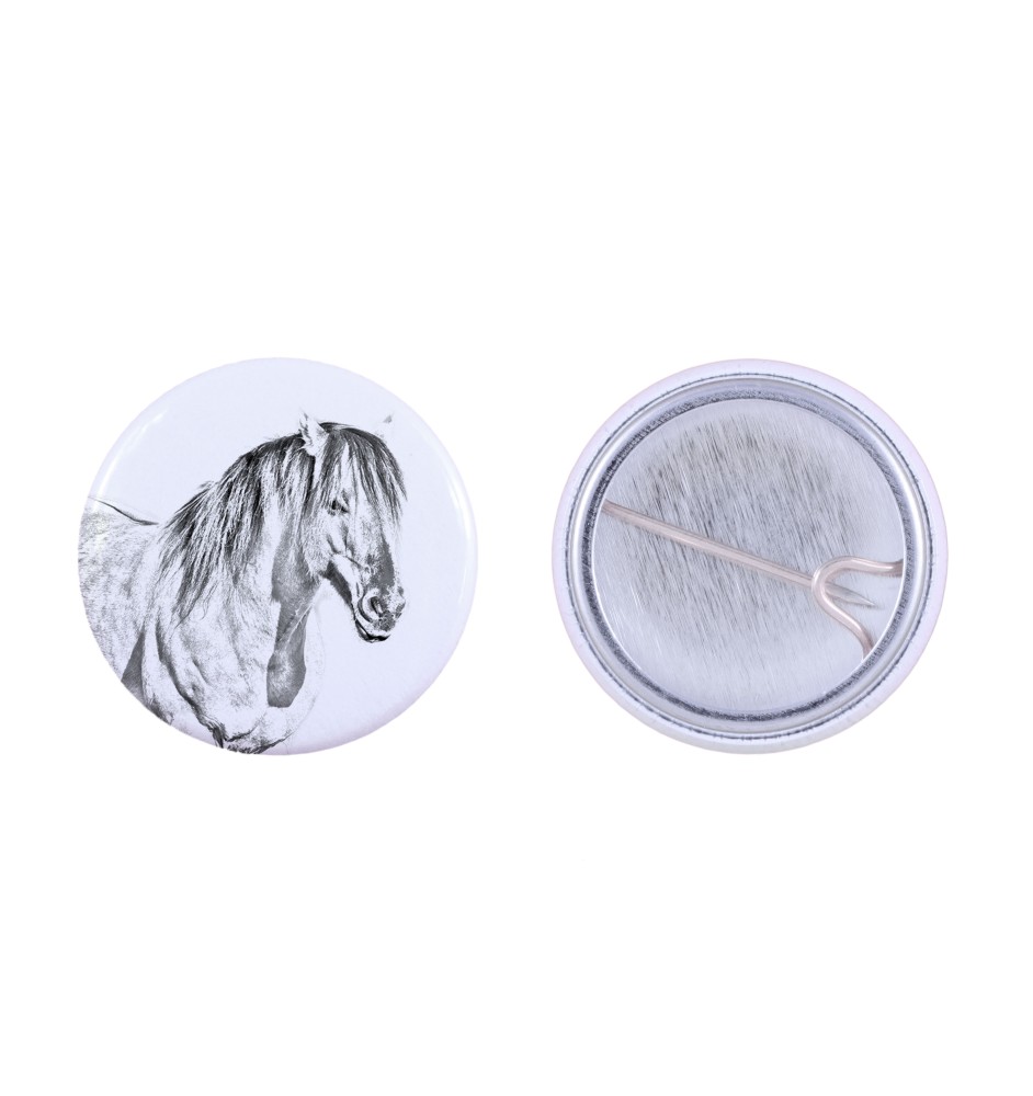 Cheval Henson ornement de chemise, broche pour sac, cadeau idéal avec la possibilité d'ajouter votre propre graphisme de la marque Art-Dog