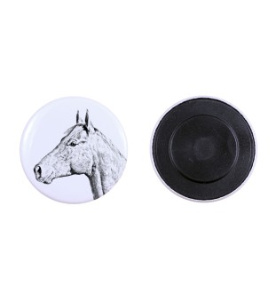 Holsteiner Horse - magnet with a horse, a unique imprint of the Art-Dog horse brand