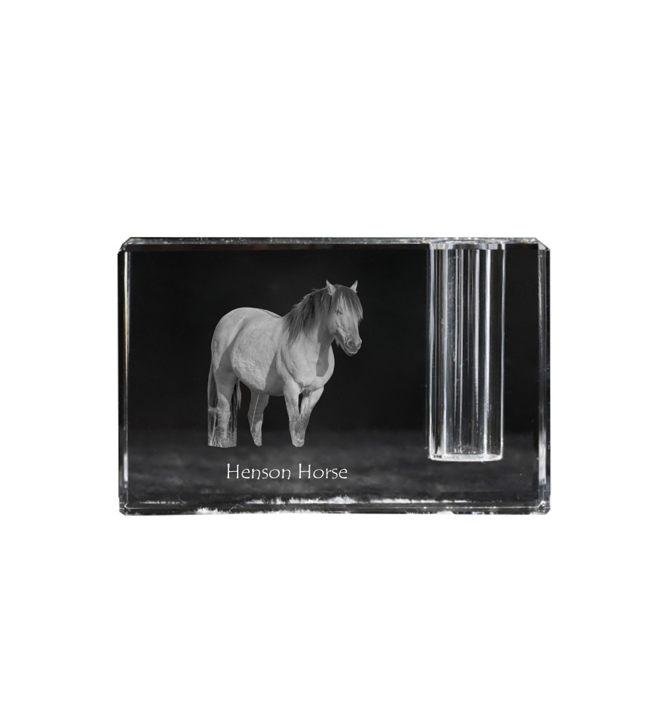 Henson Horse - Pen stand, crystal organiser with picture of a horse, unique desk decoration by Art-Dog brand