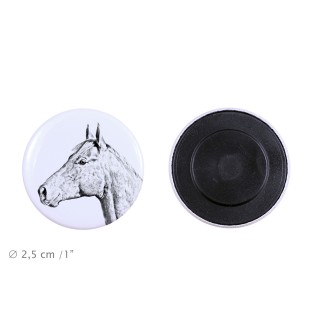 Holsteiner Horse - magnet with a horse, a unique imprint of the Art-Dog horse brand