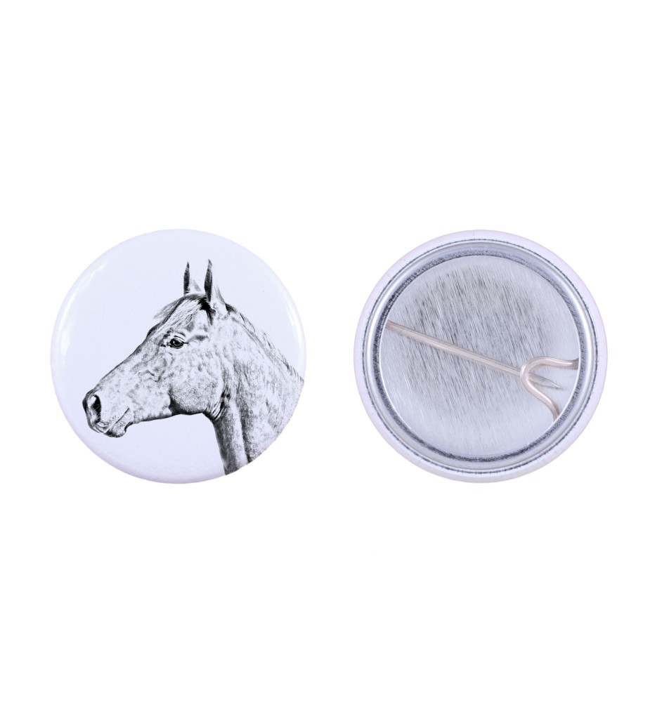 Holsteiner Horse - shirt accessory, bag pin, perfect gift with the option to add your brand graphics from Art-Dog.