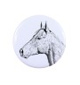 Holsteiner Horse - shirt accessory, bag pin, perfect gift with the option to add your brand graphics from Art-Dog.