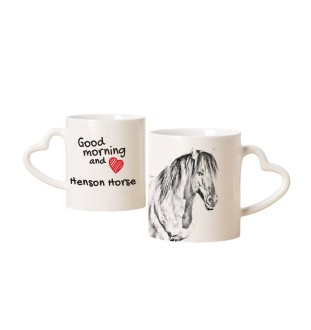 Henson Horse - cup with a dog, adorable cup with a heart-shaped handle, universal gift from the Art-Dog brand
