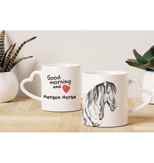 Henson-Pferd - Tasse mit Hund, entzückende Tasse mit herzförmigem Henkel, universelles Geschenk der Marke Art-Dog