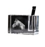 Holsteiner Horse - Pen stand, crystal organiser with picture of a horse, unique desk decoration by Art-Dog brand