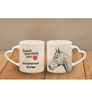 Cheval Holsteiner - tasse avec chien, une tasse adorable avec une anse en forme de cœur, un cadeau universel de la marque Art-Dog