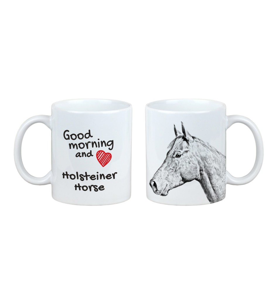 Holsteiner Pferd - Tasse mit Hund, personalisierte Tasse mit Druck, klassisches Geschenk für jeden von der Marke Art-Dog.