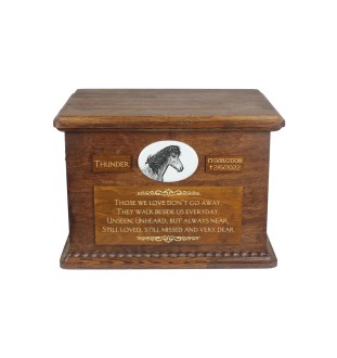 Islandpferd Urn für Pferdeasche, personalisierte Urne mit Foto, große Box für Pferdeasche von der Marke Art-Dog