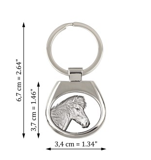 Cheval islandais - porte-clés avec un cheval, porte-clés imprimé, breloque personnalisée de la marque Art-Dog