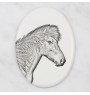Icelandic Horse - commemorative plaque with a photo of a horse, tombstone plaque with a print, personalized oval plaque by Art-Dog brand