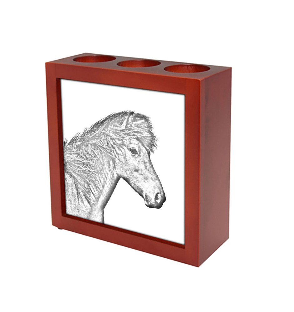 Cheval islandais - porte-stylo avec un cheval, organiseur de bureau avec impression, décoration de bureau personnalisée de la marque Art-Dog