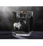 Icelandic Horse - Candle holder with picture of a horse, crystal tealight holder, personalised gift by Art-Dog brand