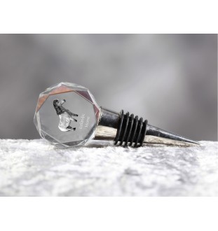 Icelandic Horse - Bottle stopper, crystal wine stopper with picture of a horse, personalised gift for bartender by Art-Dog brand