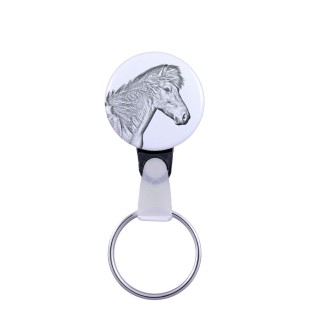 Cheval islandais - porte-clés unique avec une photo de cheval, produit fait à la main, accroche légère et pratique de la marque Art-Dog