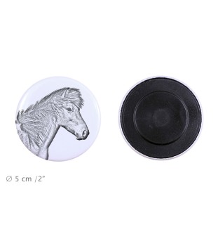 Islandpferd - Magnet mit Pferd, ein einzigartiges Abdruck des Pferdes der Marke Art-Dog