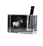 Cheval islandais - Porte-stylos, organiseur en cristal avec image d'un cheval, décoration de bureau unique par la marque Art-Dog