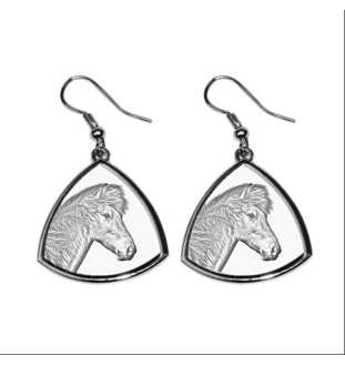 Cheval islandais - boucles d'oreilles avec un cheval, boucles d'oreilles pendantes avec une image, bijoux personnalisés avec l'impression de la marque Art-Dog