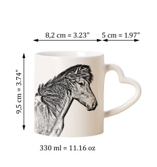 Cheval islandais - tasse avec chien, une tasse adorable avec une anse en forme de cœur, un cadeau universel de la marque Art-Dog