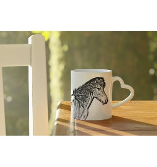 Islandpferd - Tasse mit Hund, entzückende Tasse mit herzförmigem Henkel, universelles Geschenk der Marke Art-Dog