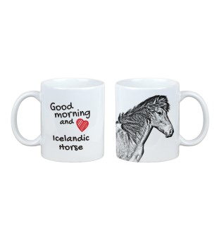 Koń islandzki kubek z koniem good morning Art-Dog