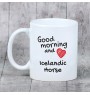 Koń islandzki kubek z koniem good morning Art-Dog