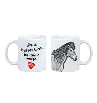 Koń islandzki kubek z koniem life is better Art-Dog