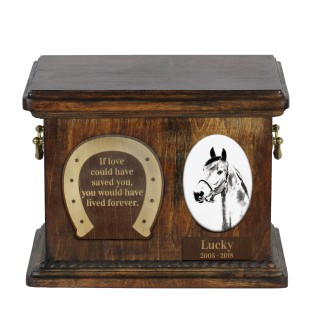 Cheval Morgan - urne pour les cendres d'un cheval, urne pour cheval avec photo, boîte personnalisée pour les cendres d'un animal de la marque Art-Dog