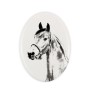 Morgan Horse - commemorative plaque with a photo of a horse, tombstone plaque with a print, personalized oval plaque by Art-Dog brand